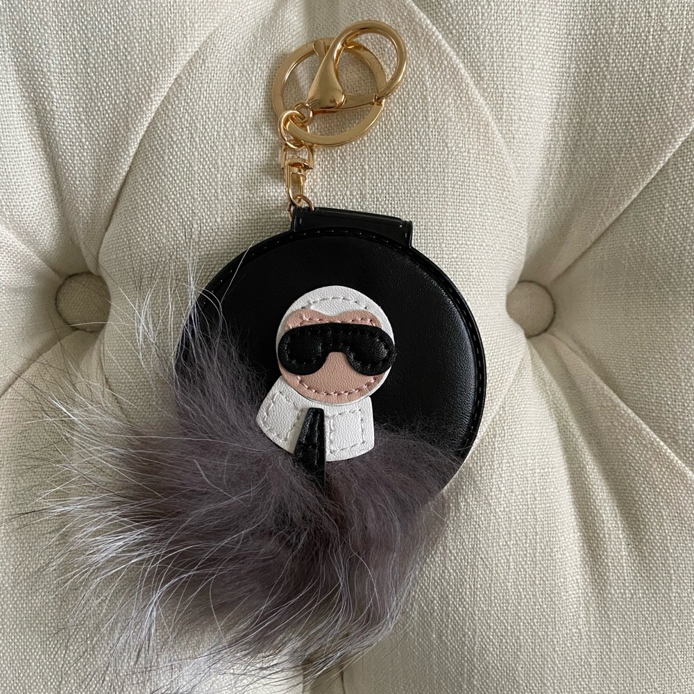 Y2K Lagerfeld Purse Charm Mirror Compact
